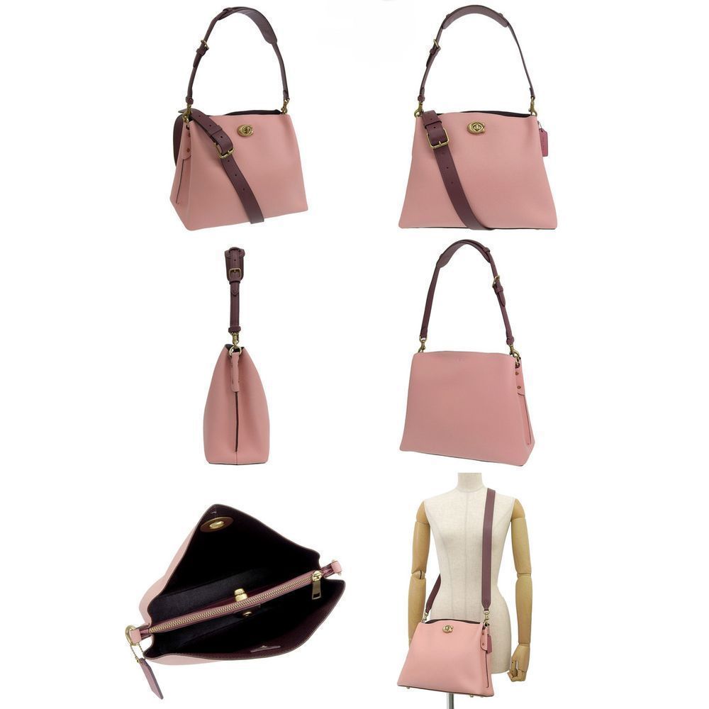 Coach Leather Pink One Shoulder 2way Shoulder Bag - Picture 2 of 2
